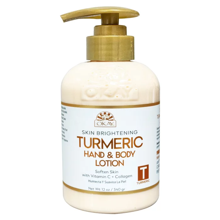 OKAY Turmeric Skin Brightening Hand and Body Lotion 12 oz