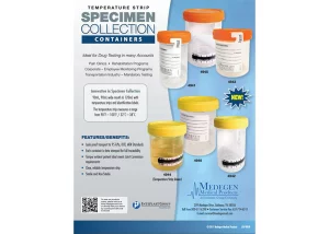 Temperature Strip Specimen Collection Containers